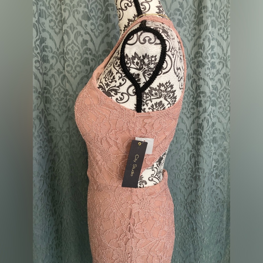City Studio | NWT Glitter Floral Lace Bodycon Dress - Picture 6 of 8